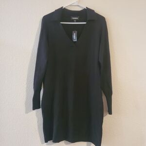 NWT Express Women's Black Long Sleeve Dress